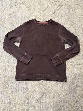 Jeremiah Vintage Dark Brown V-Neck Crewneck